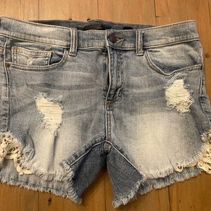 SP Black label shorts with lace side detail